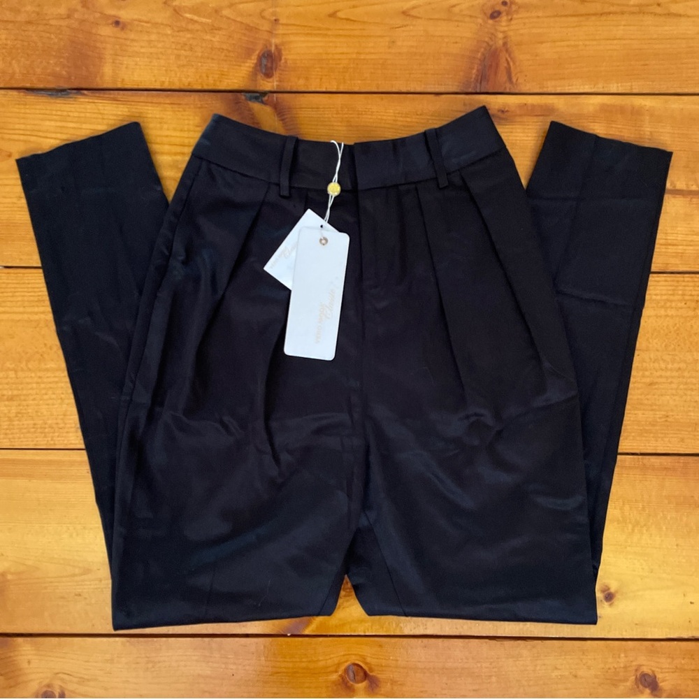 NWT Hight Waist Black Pleated Front Women's Pants Vero Moda Classic Style